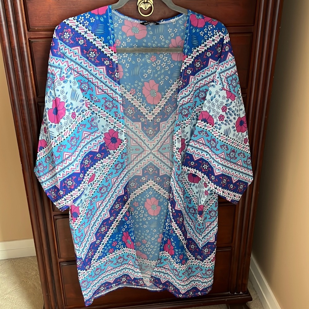 Beautiful Boho Three Bird Nest Kimono NWOT